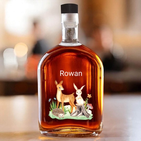 Animal deer rabbit hedgehog Rowan Whiskey Bottles