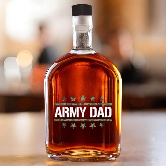 US Army Dad Military Veteran Whiskey Bottles