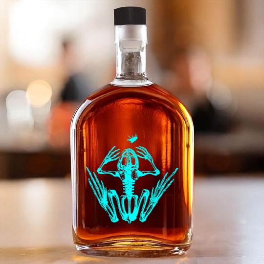 Frog Skeleton Whiskey Bottles
