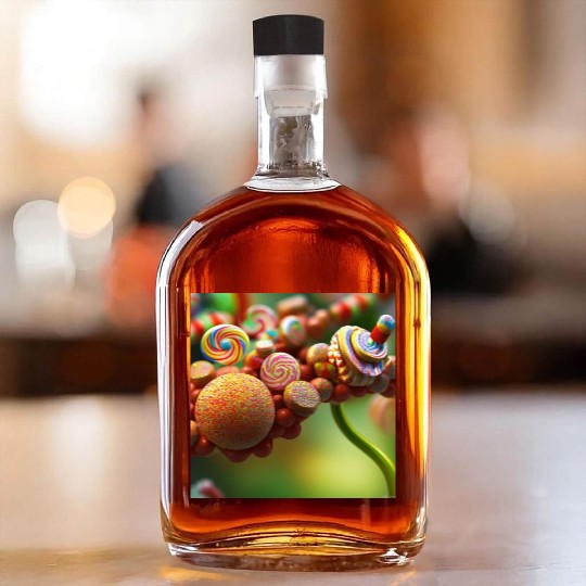 A glimpse into candy land version 4 Whiskey Bottles