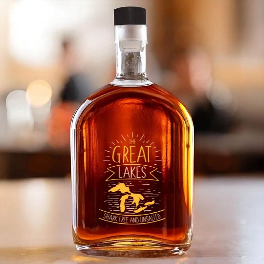 The Great Lakes Shark Free Unsalted Michigan Whiskey Bottles