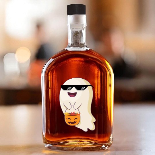 trick or treat thug life Whiskey Bottles
