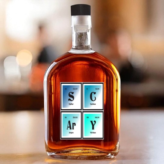 Scary | Periodic Table of Elements Whiskey Bottles