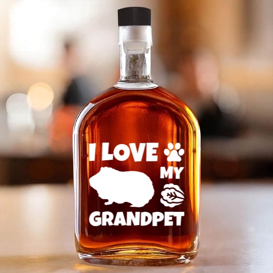 I Love My Grandpet Guinea Pig Whiskey Bottles