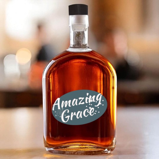Amazing Grace Christian design Whiskey Bottles