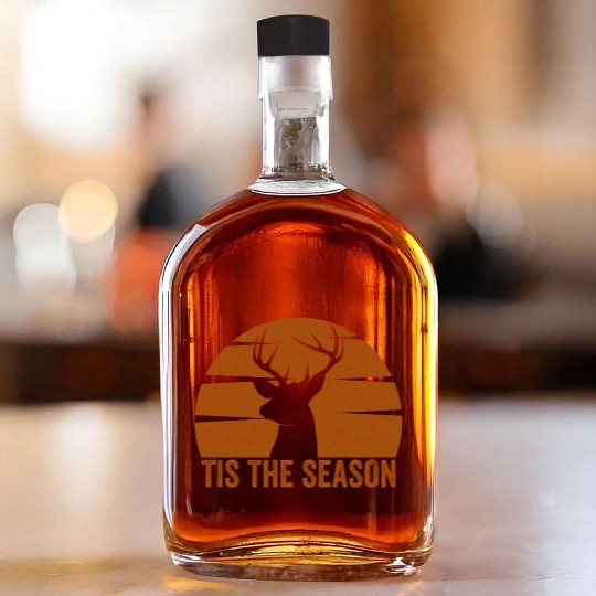 Tis The Season Dear Hunting Whiskey Bottles