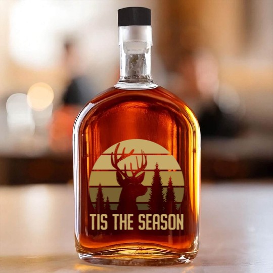 Tis The Season Vintage Dear Hunting Whiskey Bottles