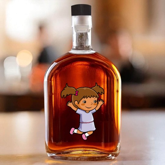 Girl jumps school enrollment joy kindergarten Whiskey Bottles