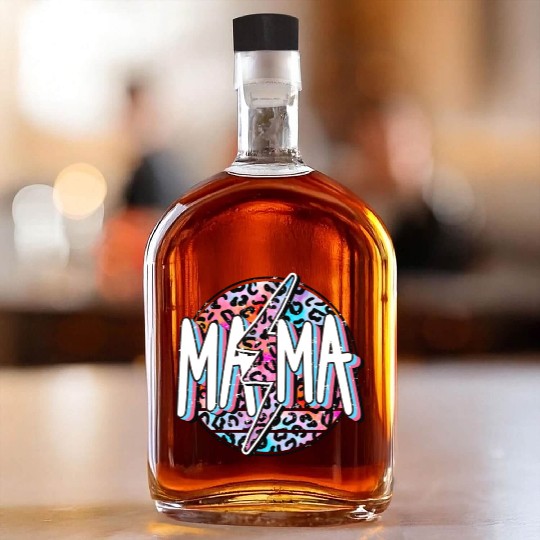 Mama Lightning Bolt Whiskey Bottles, Mama Whiskey Bottles, Leopard