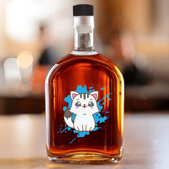 Cat japanese Kawaii Style Animal Whiskey Bottles