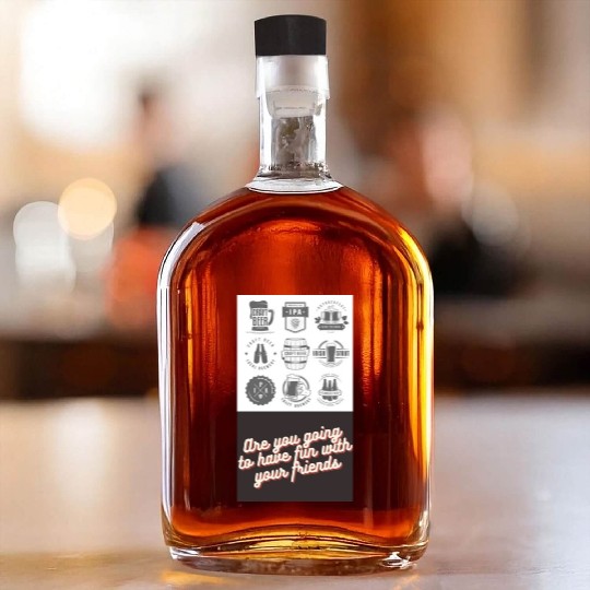 chill Rum with your friends Whiskey Bottles