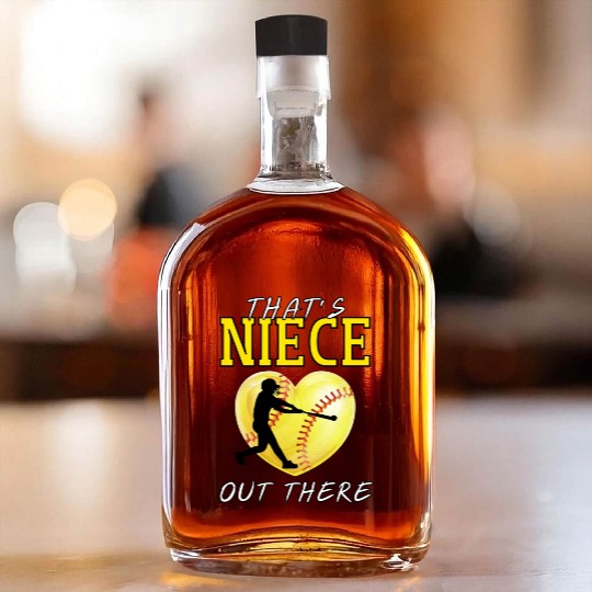 That s My Niece Out There Softball Whiskey Bottles