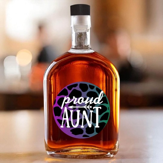 Purple Leopard Proud Aunt Whiskey Bottles