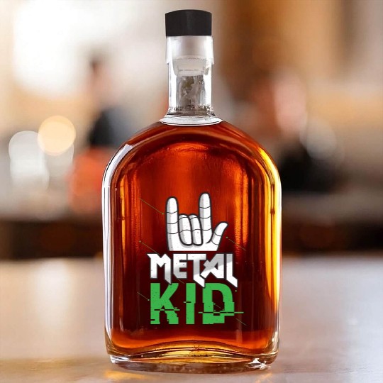 Rock Sign Rock Hand Metal Kid Music Lover Rock Whiskey Bottles