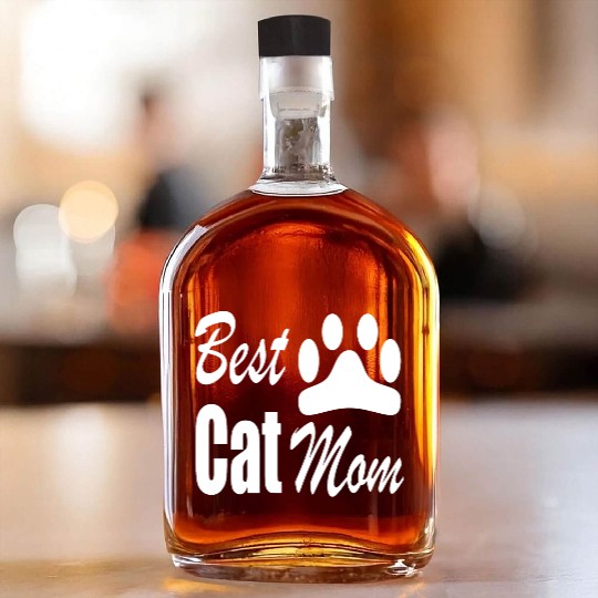 Best Cat Mom Whiskey Bottles