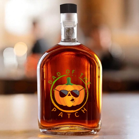 Halloween Whiskey Bottles, Dad Of The Patch Cute Pumpkin