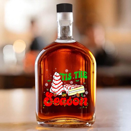 Tis' The Season Christmas Tree Cakes Debbie Groovy Whiskey Bottles