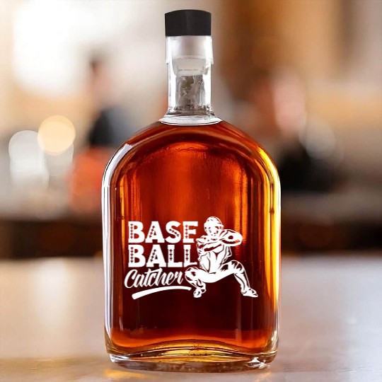 Baseball Catcher Hobby Sayings Player Whiskey Bottles