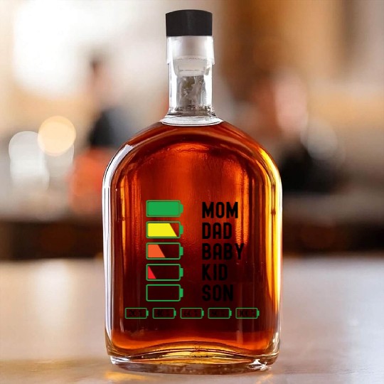 Mom Dad Baby Birth Gift Whiskey Bottles