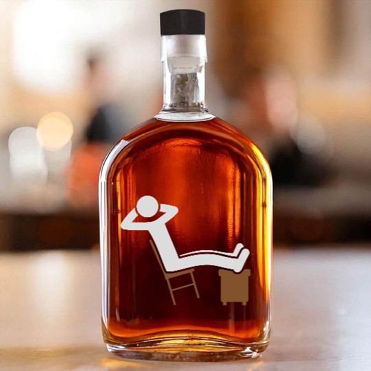 Chill man chair icon Whiskey Bottles