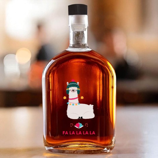 Fa La La La LLama ! Whiskey Bottles
