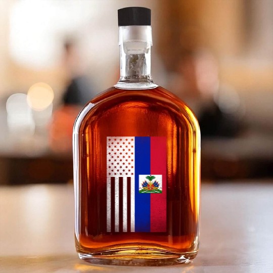 Haiti Design for proud Haitian Americans Whiskey Bottles