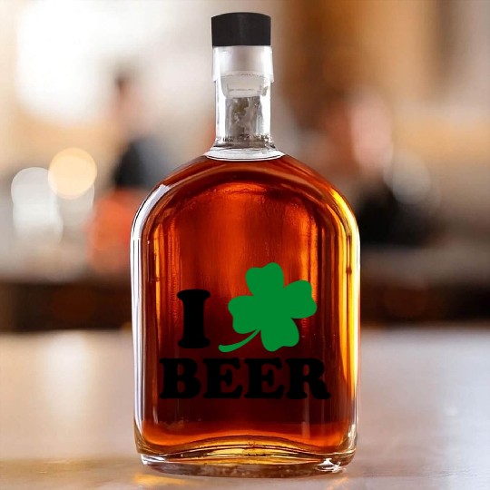 I Love Beer St Patricks Day Whiskey Bottles