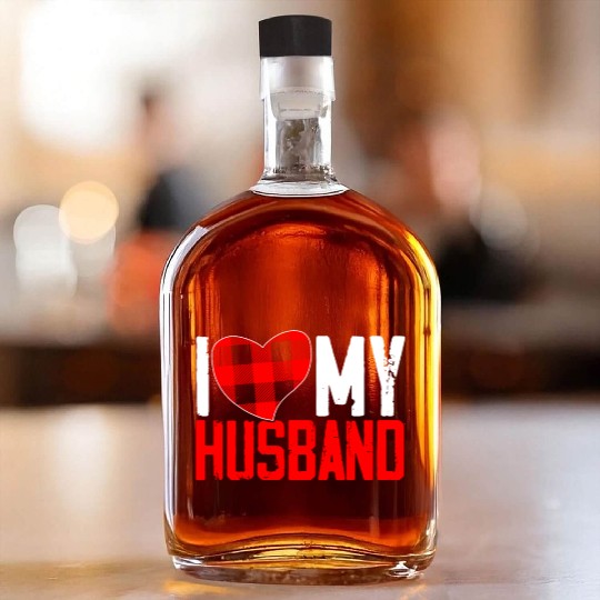 I Love My Hubby Valentines Day Marriage Cupid Love Whiskey Bottles