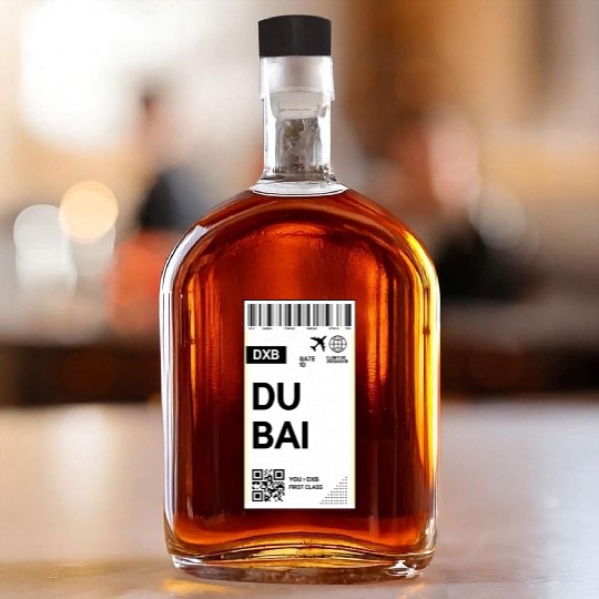 Destination Dubai Airport Travel pass Whiskey Bottles