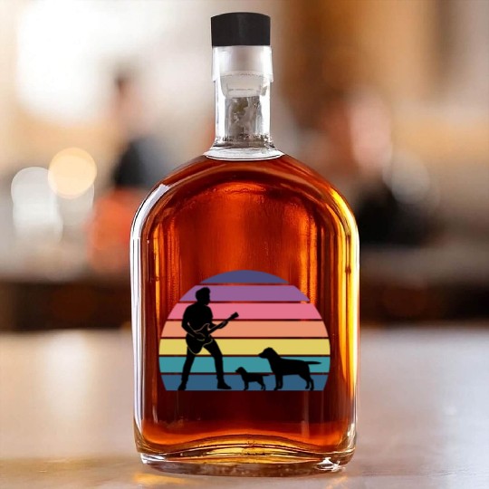 Guitar Player Pet Dog Animal Musician Bassist Whiskey Bottles