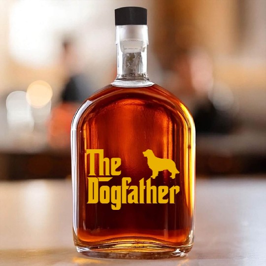 Golden Retriever Dogfather Dog Lover Godfather Sty Whiskey Bottles