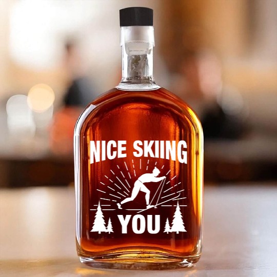 Skiier Sport Lifestyle Winter Ski Apparel Gifts Whiskey Bottles