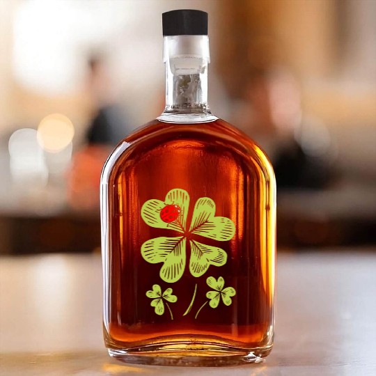Ladybug St. Patricks Day Bug Catcher Entomologist Whiskey Bottles