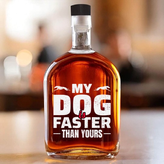 Greyhound Racing Dog Pet Race Animal Racer Whiskey Bottles