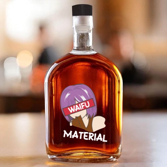 Anime Waifu Material Manga Eyes Japanese Whiskey Bottles