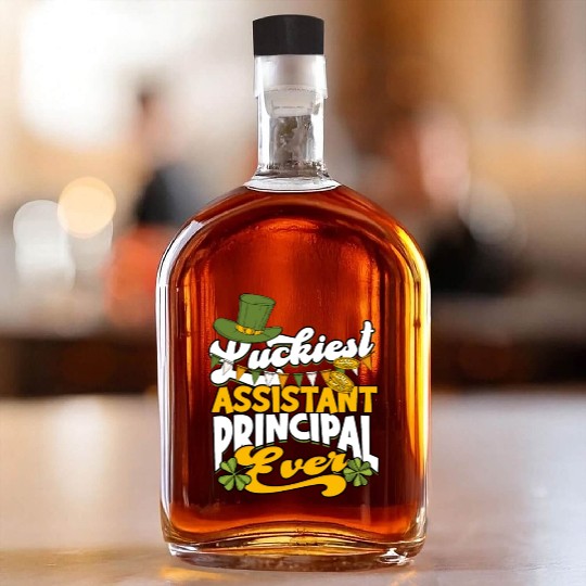 Assistant Principal Back School Teacher Principal Whiskey Bottles