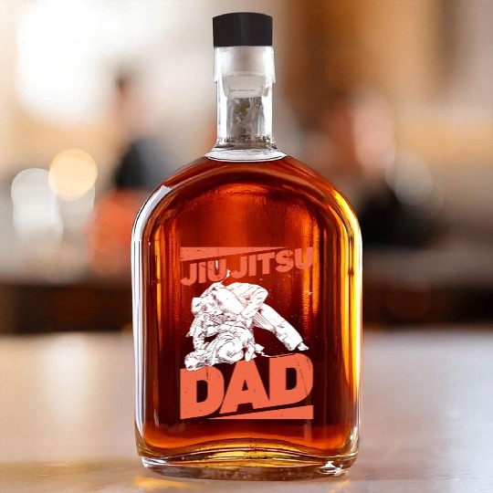 Jiu jitsu dad jujutsu martial arts mma combat Whiskey Bottles