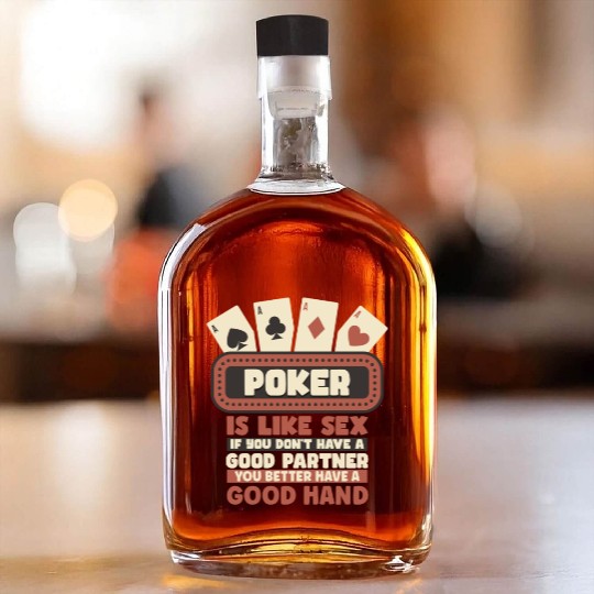 Poker Casino Poker Player Gambling Roulette Whiskey Bottles
