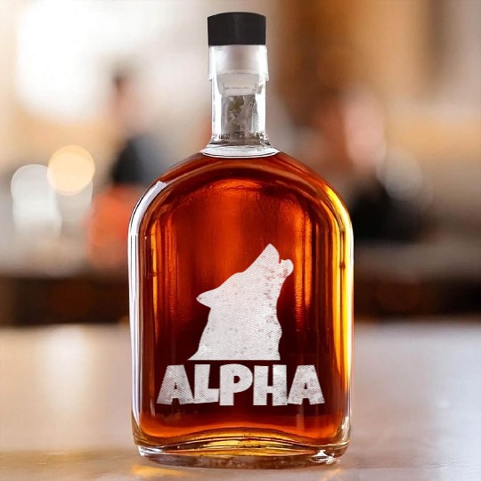 Alpha Wolf Pack Member Wildlife Whiskey Bottles