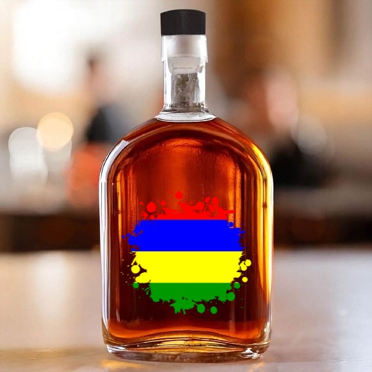 Mauritius blob flag design Whiskey Bottles