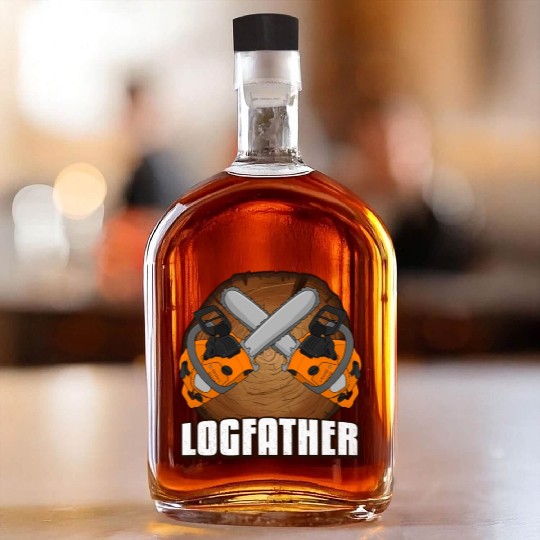 chainsaw Logfather Lumberjack Whiskey Bottles