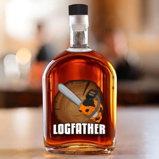 chainsaw Logfather Lumberjack Whiskey Bottles