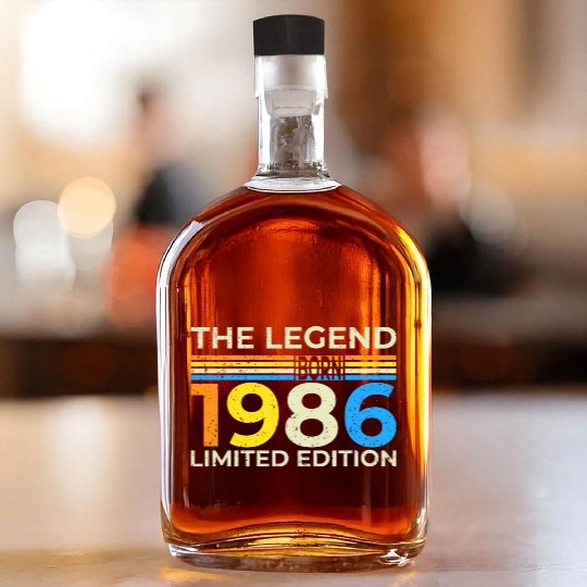 The Legend 1986 Born Limited Edition Whiskey Bottles