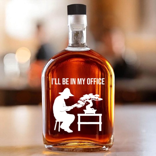 Funny Bonsai Tree Design For Men Women Japanese Ga Whiskey Bottles