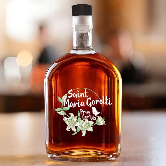 St. Maria Goretti Purity Catholic Saints Lily Symb Whiskey Bottles