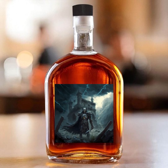 Death Knight in Thunderstorm Whiskey Bottles