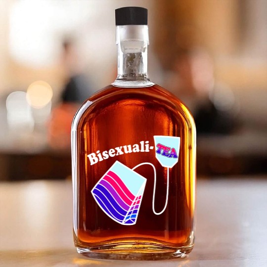 Bisexualitea Funny Bisexual Tea Bag Bi Pride Color Whiskey Bottles