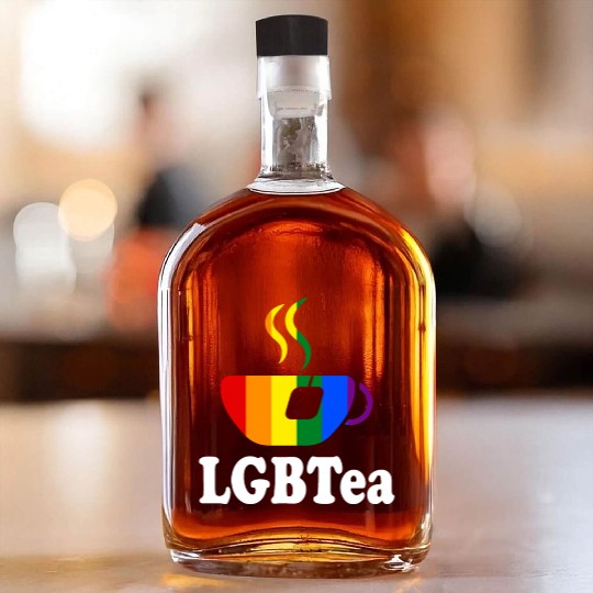 LGBTea Funny Teacup Rainbow Pride Month Gay Tea Lo Whiskey Bottles