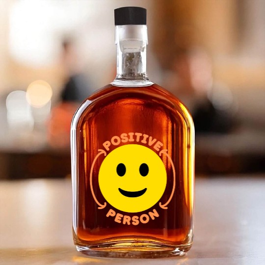 slightly smiling positive person face Whiskey Bottles