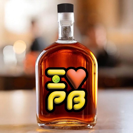 I Love Pickleball PB1 Whiskey Bottles